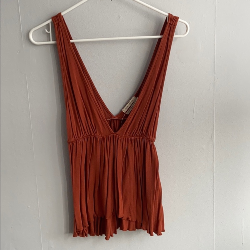 Urban Outfitters Deep V Flowy Tank